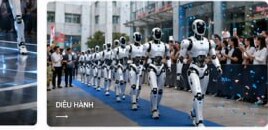 Đội hình robot chuyển động