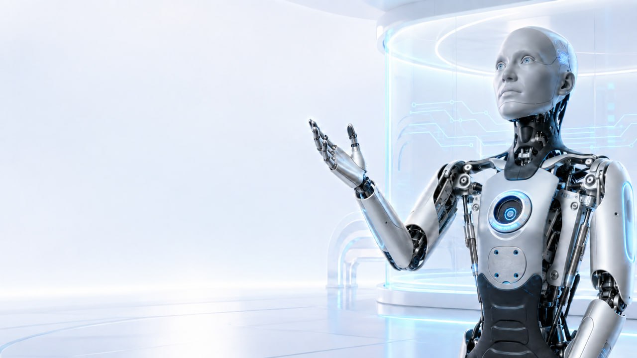 Robot trình diễn trên sân khấu công nghệ